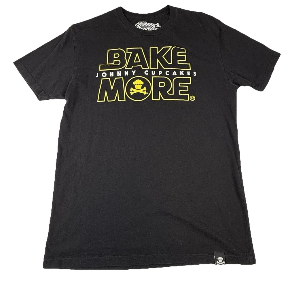 Johnny Cupcakes Bake More T-Shirt Black Men's Medium